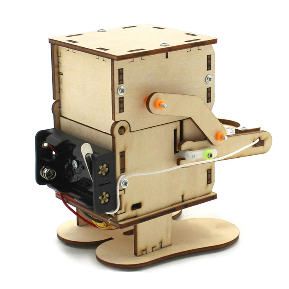 Robot Eating Coin Wooden DIY E - Science Project Robot recension och pris